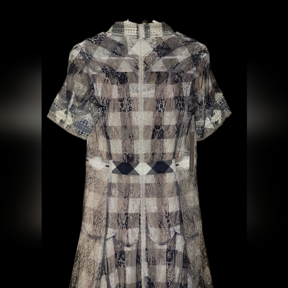 Anthropologie X In Earnest Gingham Lace Dress - Picture 6 of 11